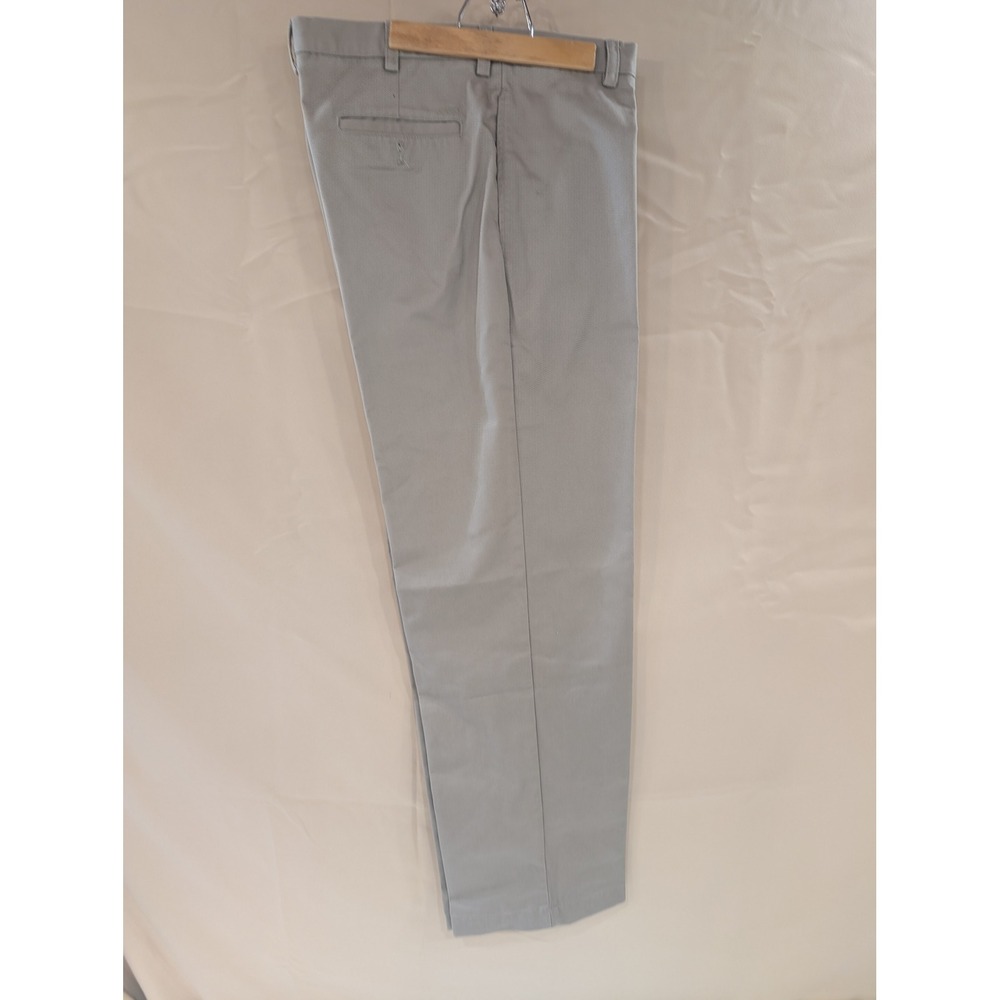 IZOD American Chino Pants Mens W36 L32 Gray Dress Casual Work Trousers - Picture 1 of 4